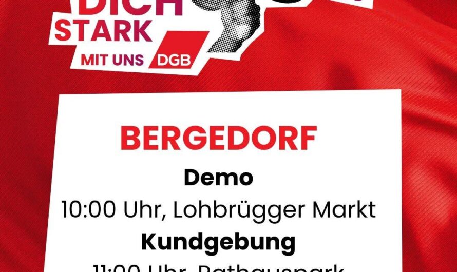 1. Mai 2025 DGB-Demo “Mach dich stark” und “HART BACKBORD – gegen die Rechten und Reichen”