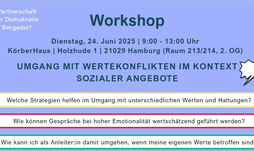 Workshop: Umgang mit Wertekonflikten im Kontext sozialer Angebote