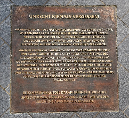 Gedenken an die Opfer von Zwangsarbeit unter dem Nazi-Regime